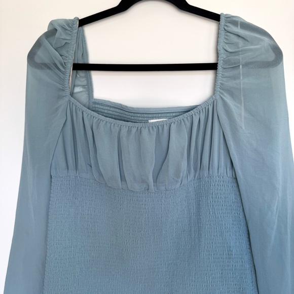 Aritzia Wilfred Ballad Long Sleeve Ruched Mini Dress - Picture 5 of 10